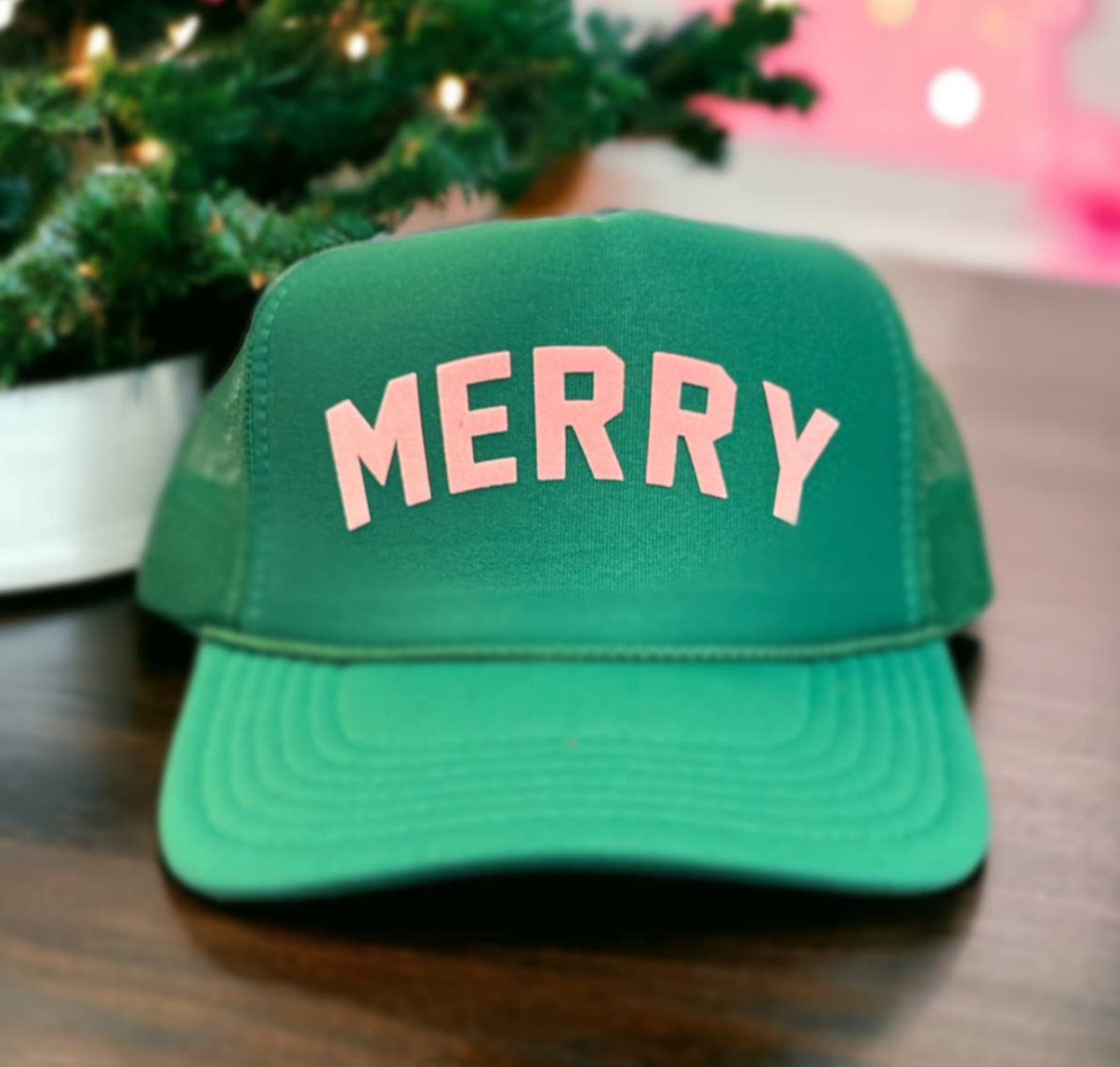 Merry Trucker Hat-Green