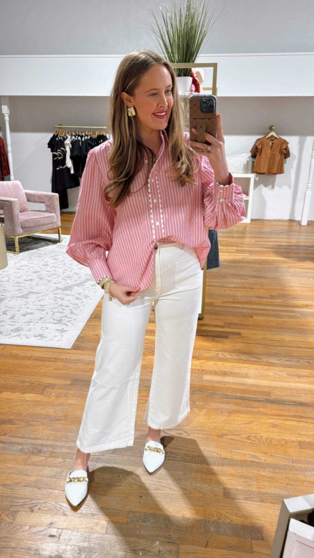 Stripe Pink Ric Rac Blouse