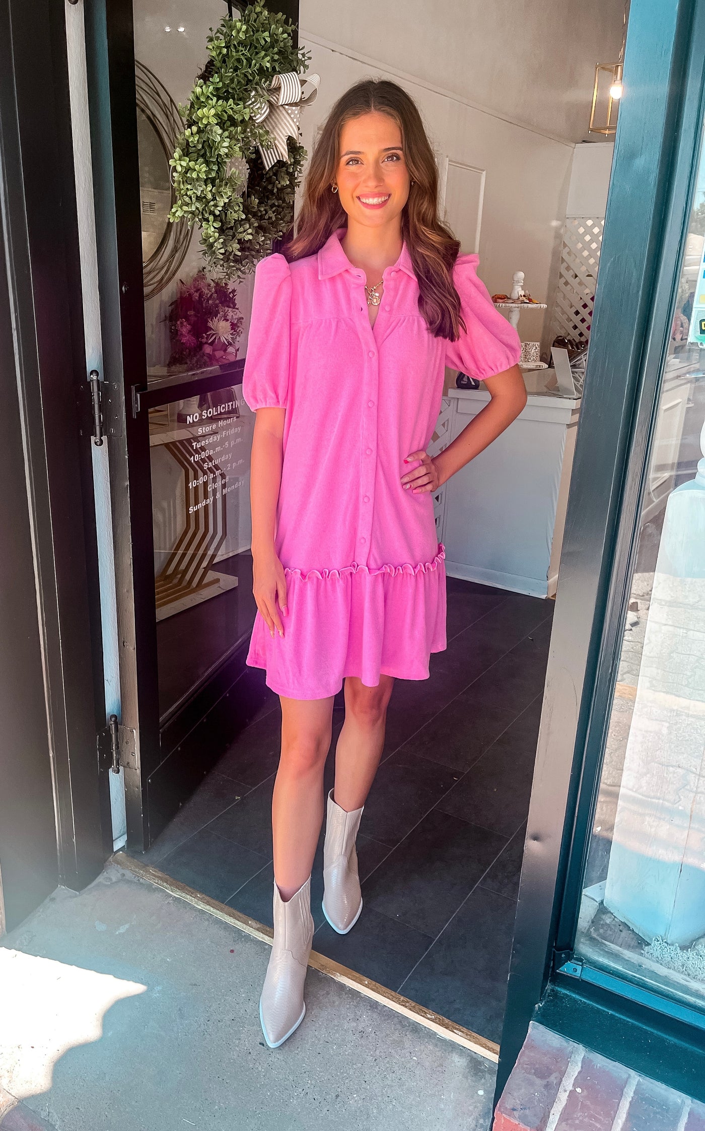 Dash Of Pink Knit Dress