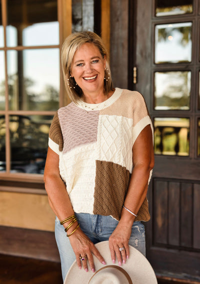 The Color Block Neutral Sweater Vest