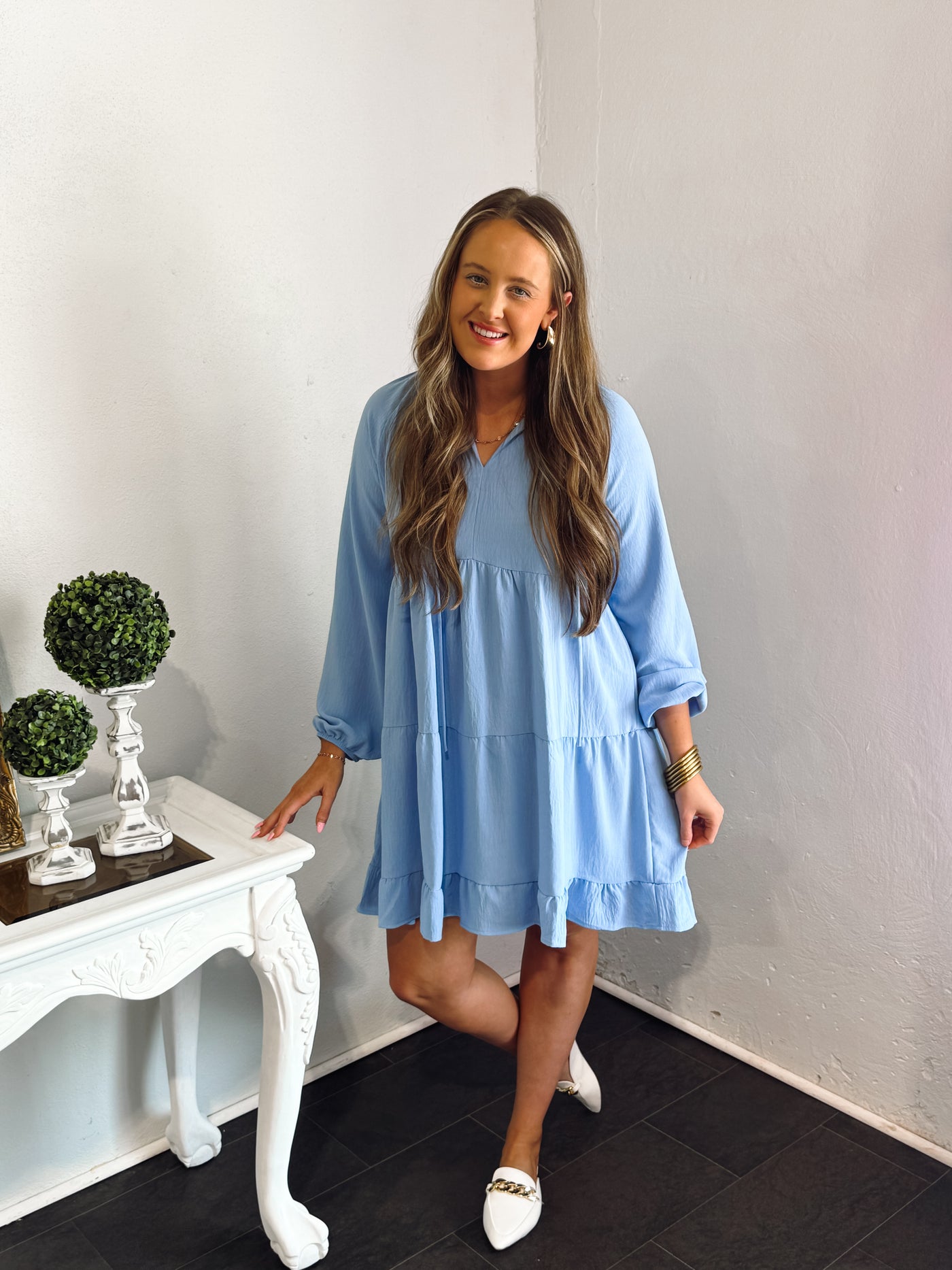 Seaside Blue Mini Dress