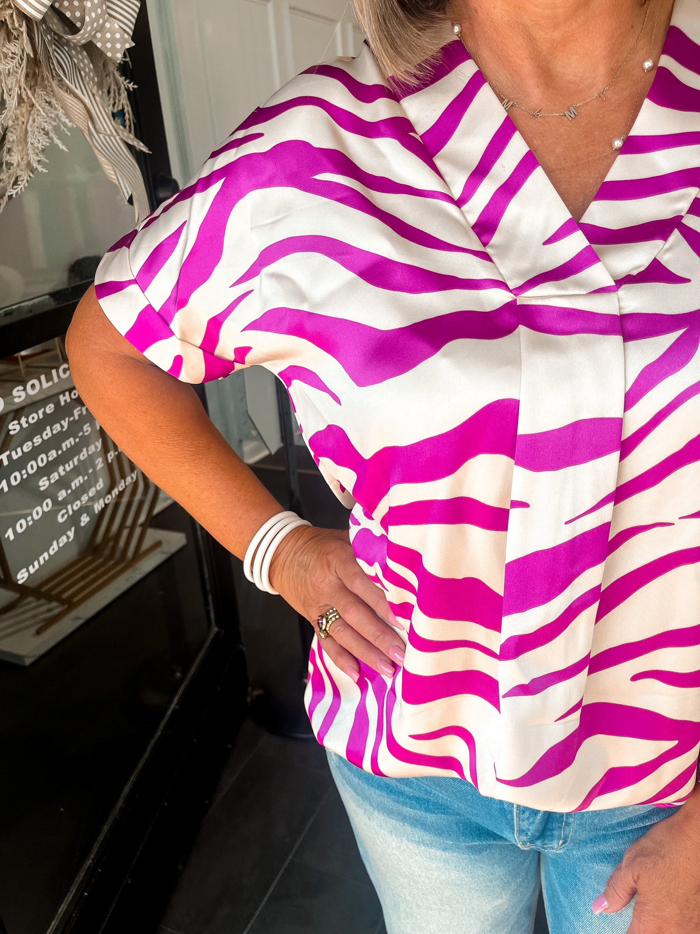 Make A Statement Zebra Blouse