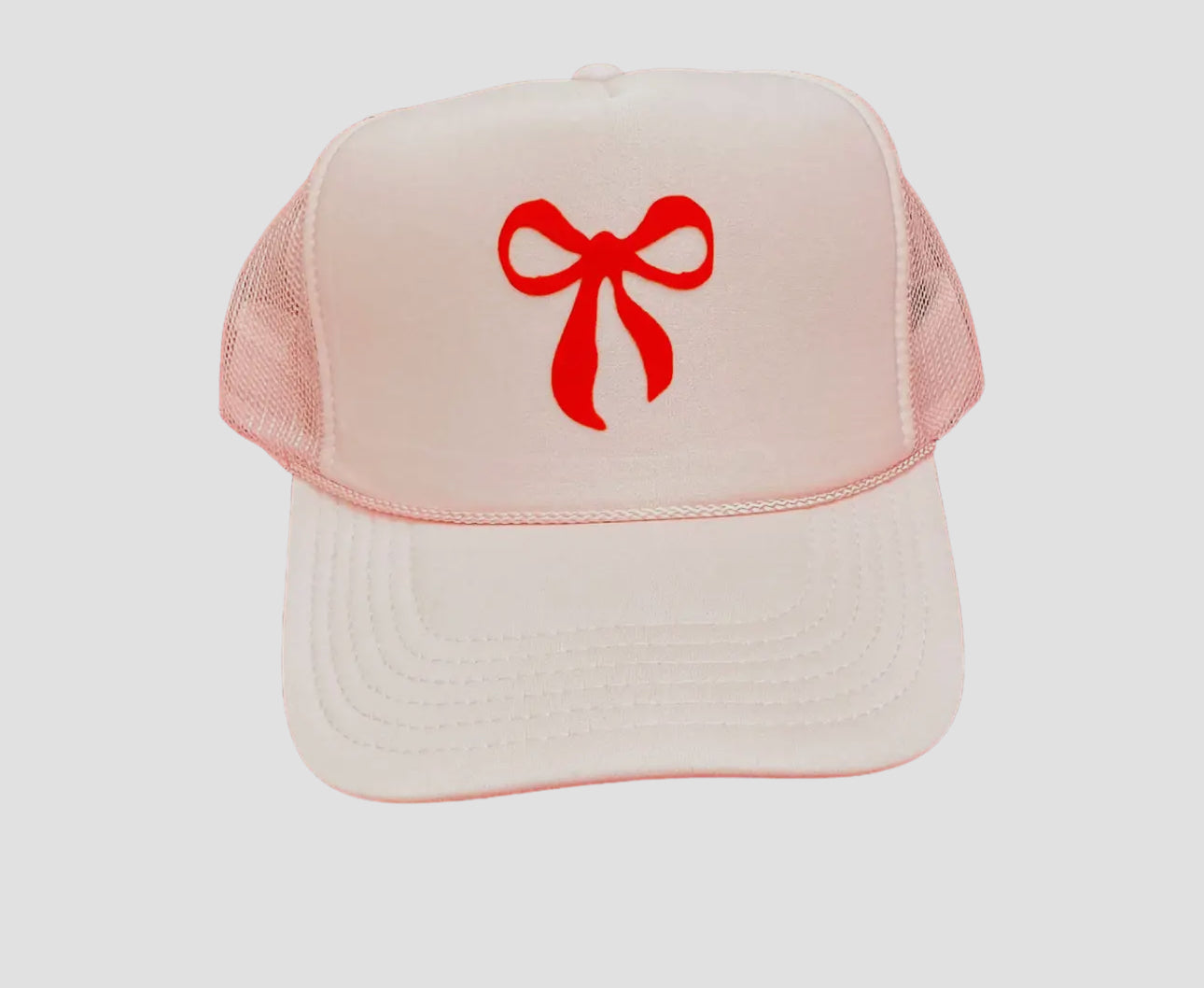 Red Bow Pink Trucker Hat