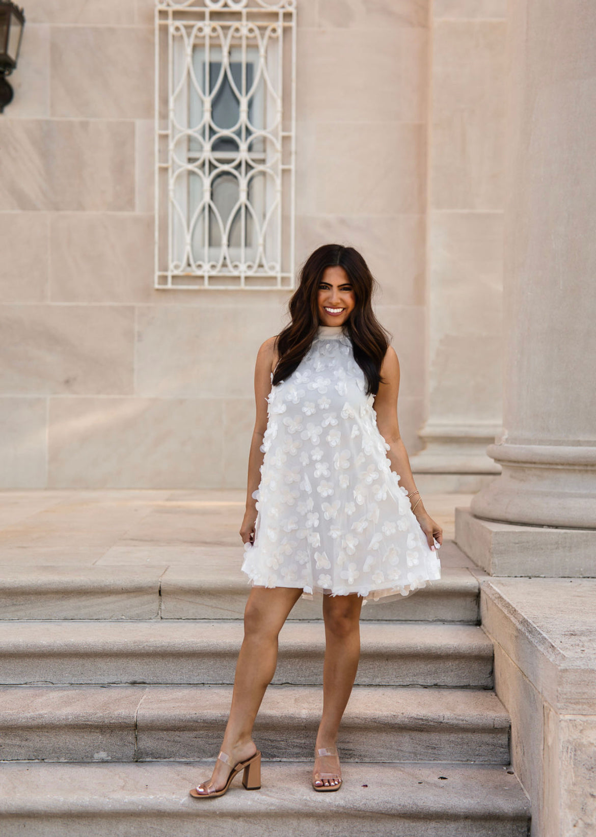 Blooming With Love 3D Floral White Dress