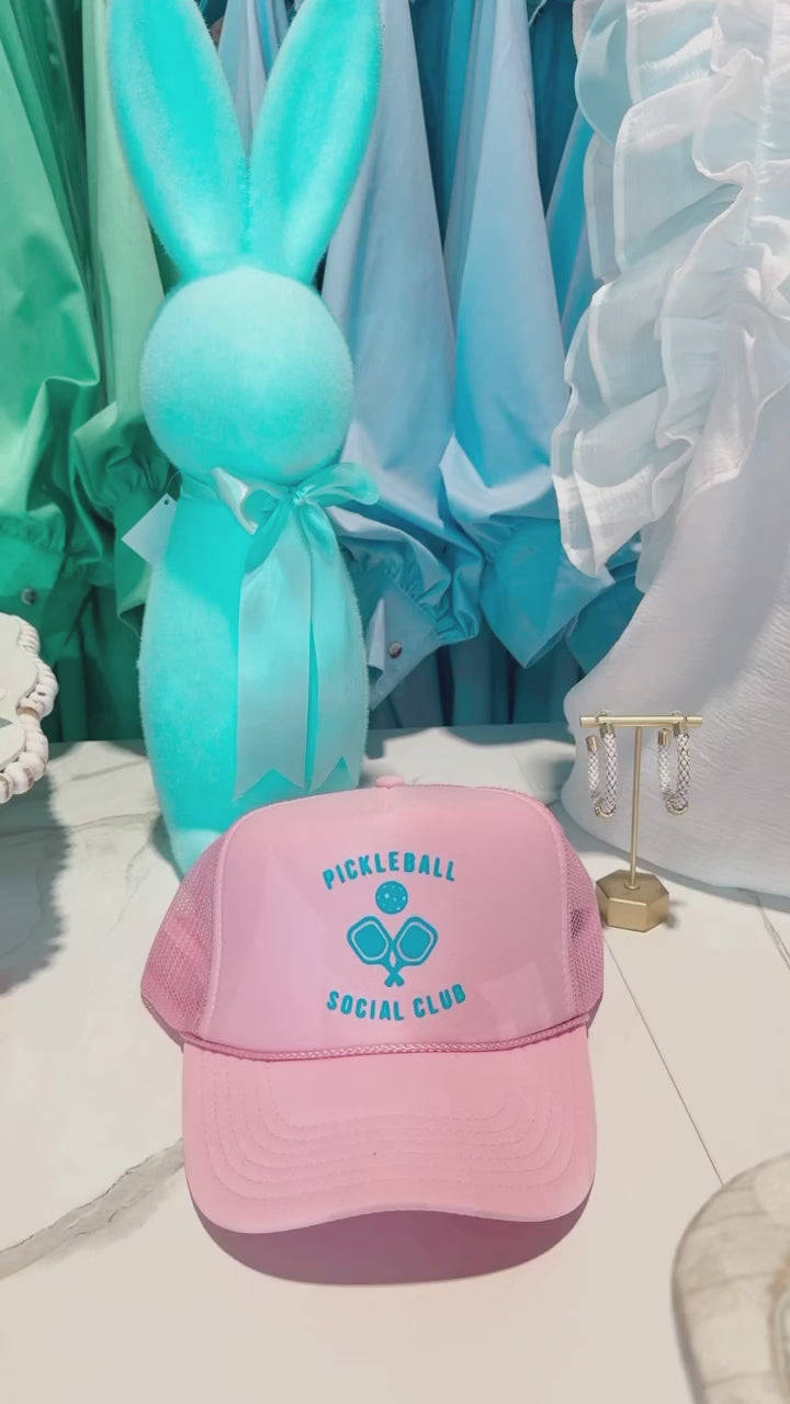 Pickle Ball Light Pink Trucker