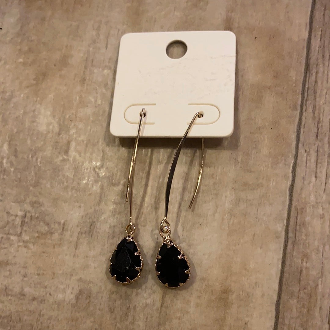 Black Drop Earring