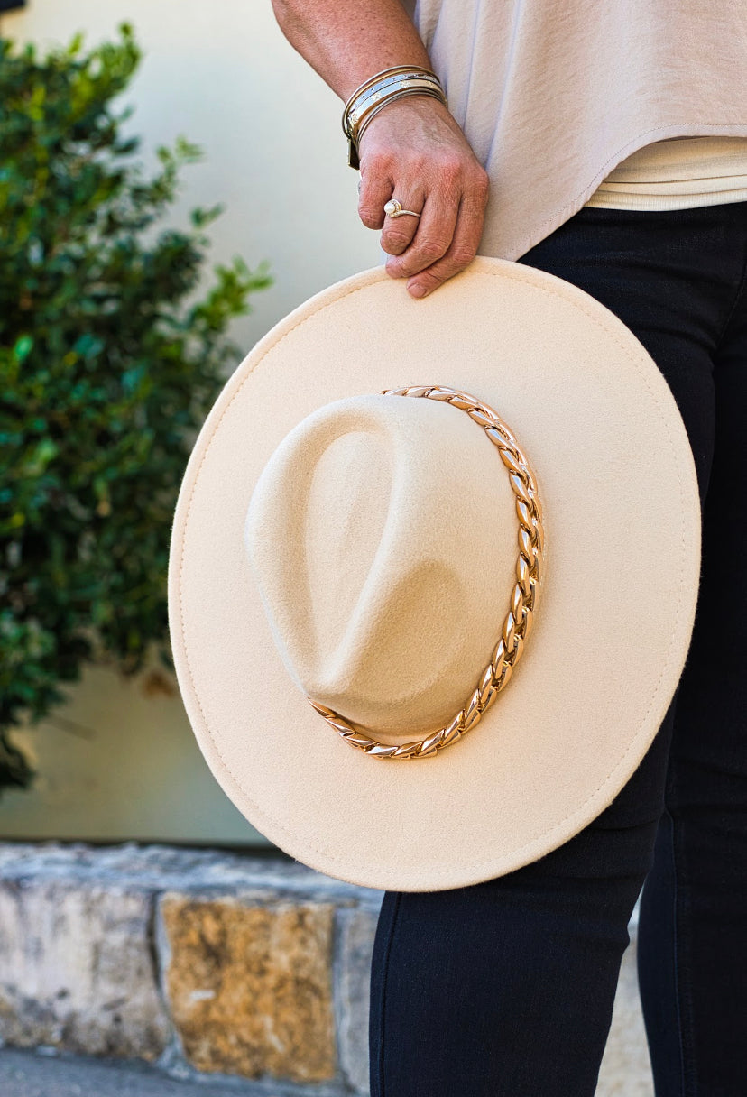 Latte Gold Chain Hat