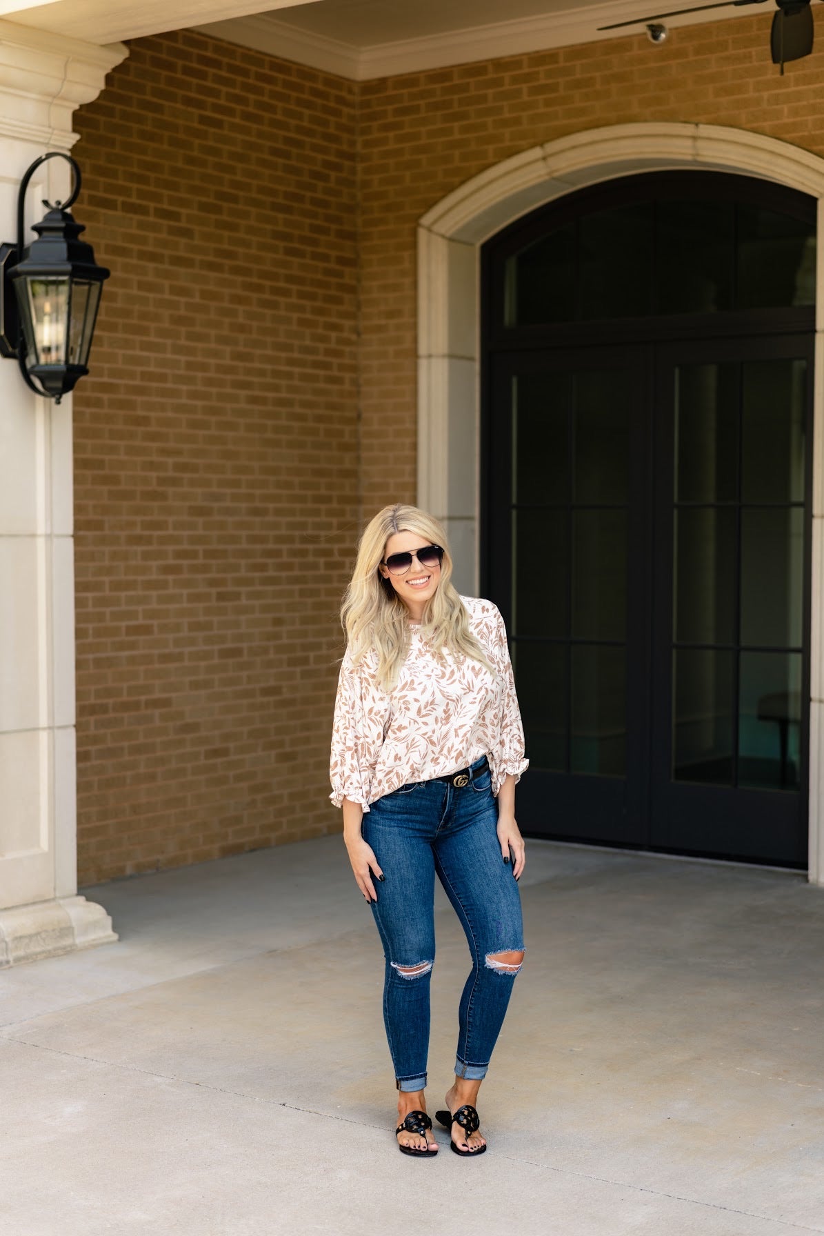 Clay Floral Print Blouse