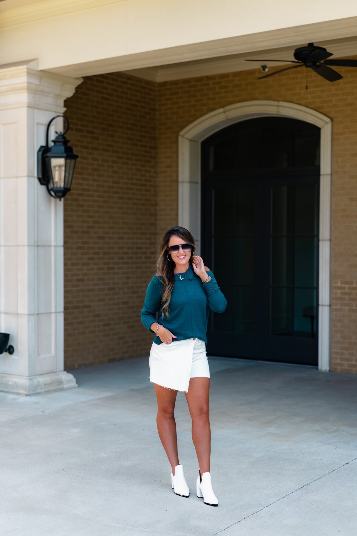 Turning Heads Teal Off The Shoulder Sweater