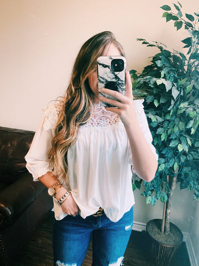 White Lace Blouse - Fidèle by K Hill