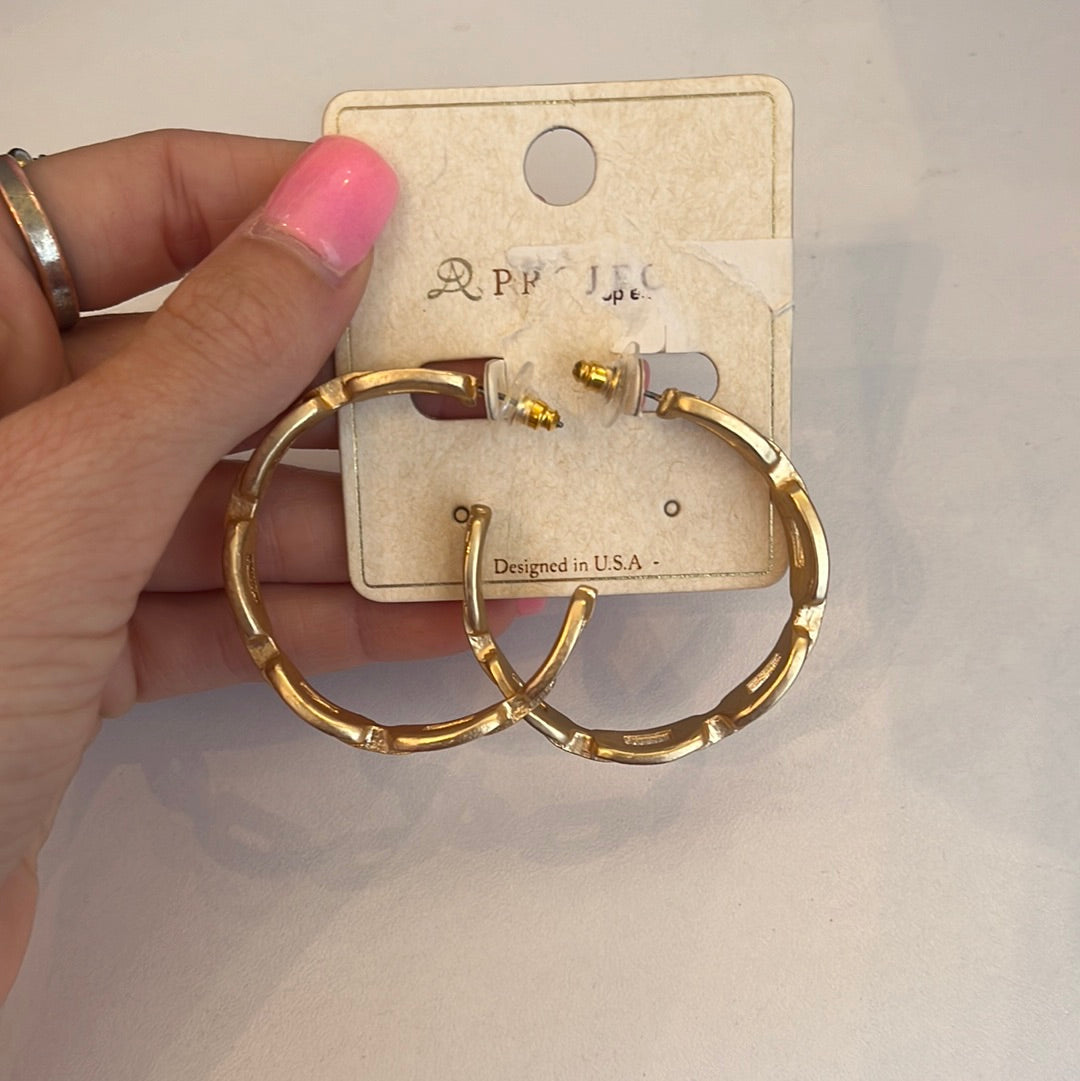 Gold Buckle Hoops