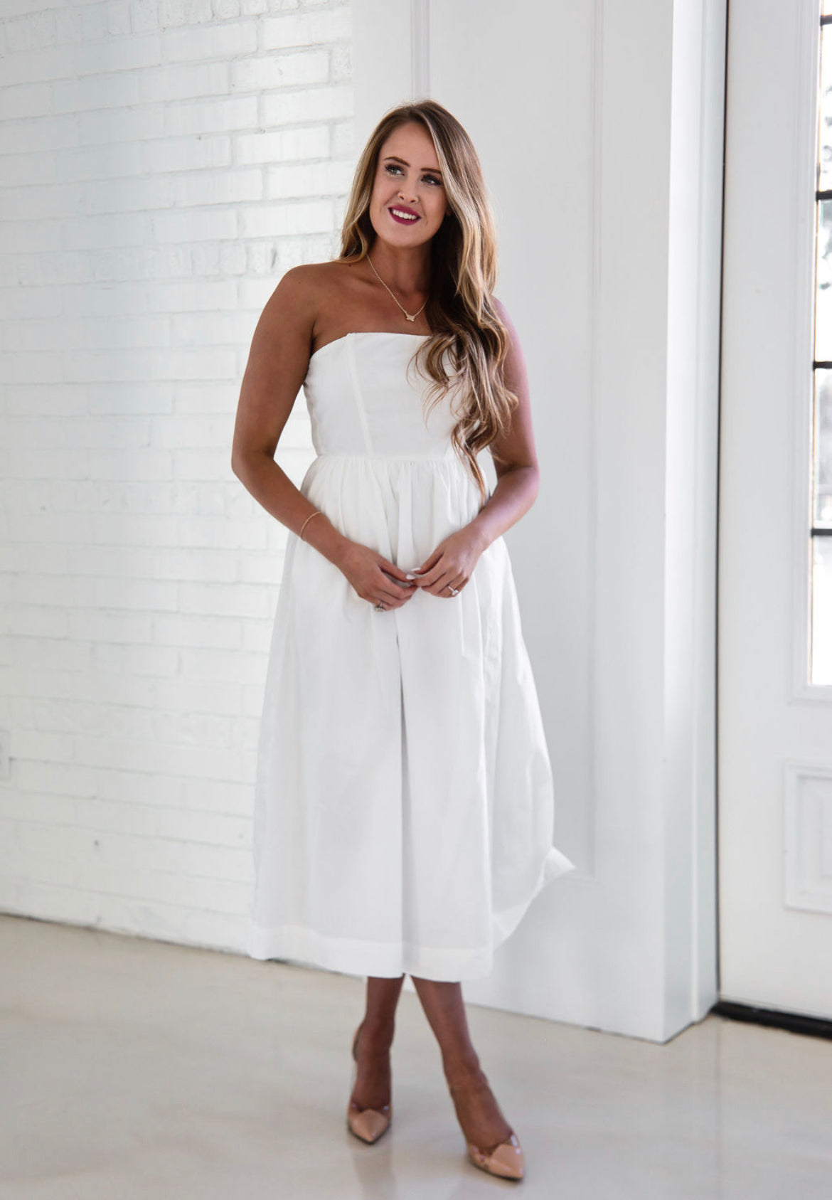 Fidèle Design Strapless Midi Dress