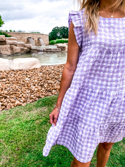 Lavender Gingham Dress