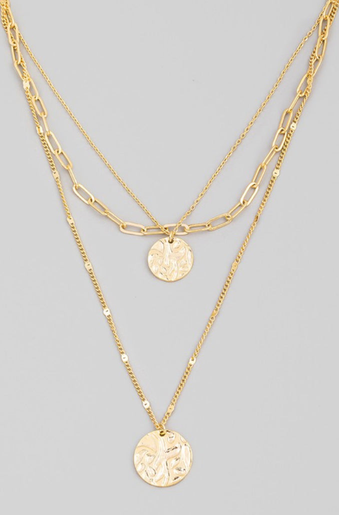 Dainty Double Coin Necklace