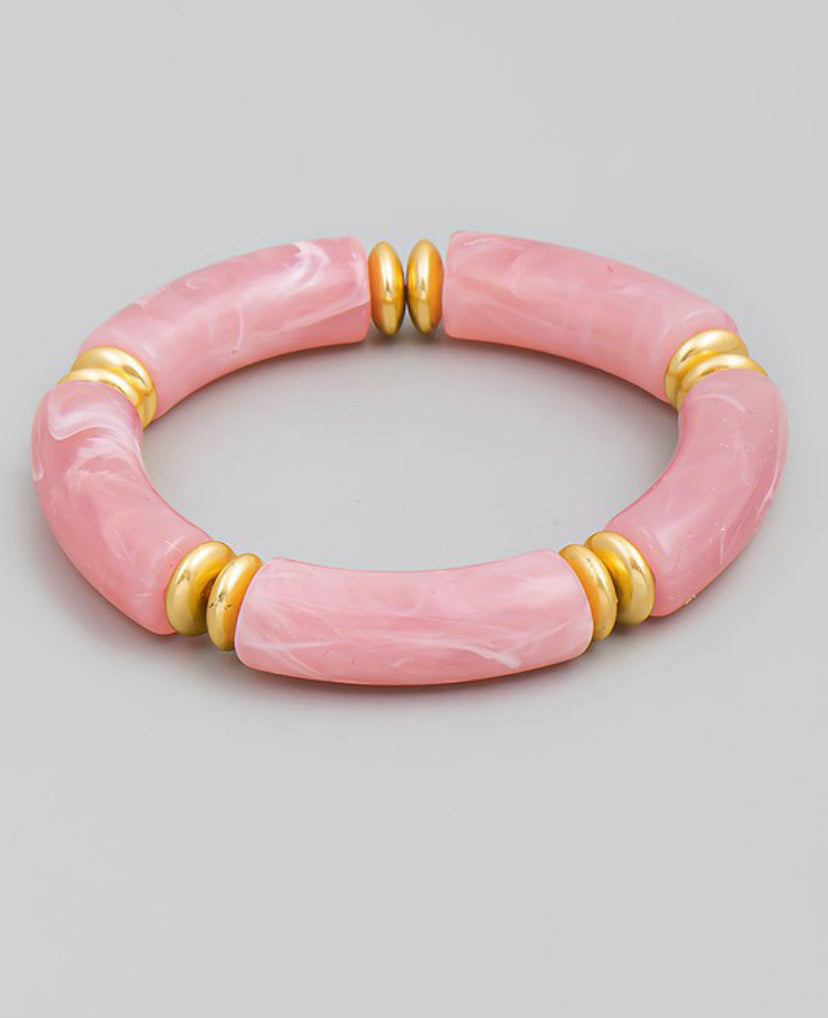 Pink Block Bracelet