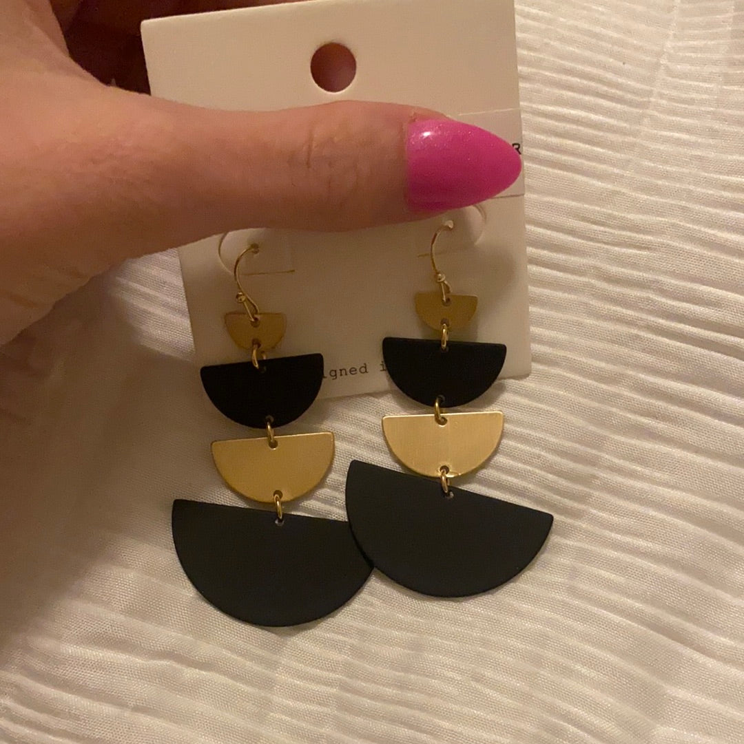 Karter Black Earrings