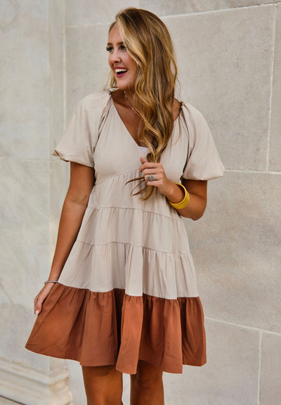 The Bailey Neutral Dress