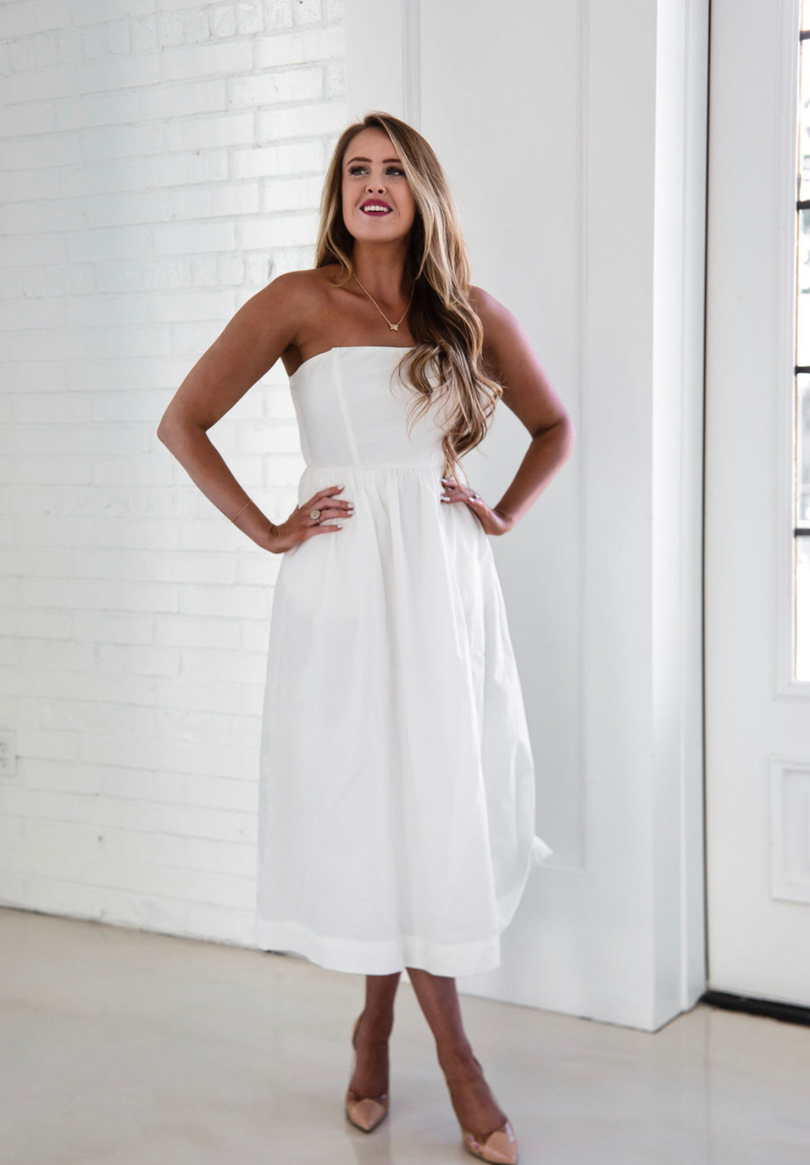 Fidèle Design Strapless Midi Dress